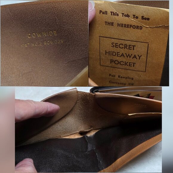 Vintage Hereford Complete Leather Wallet Gift Box Set with Original Inserts - Picture 9 of 13